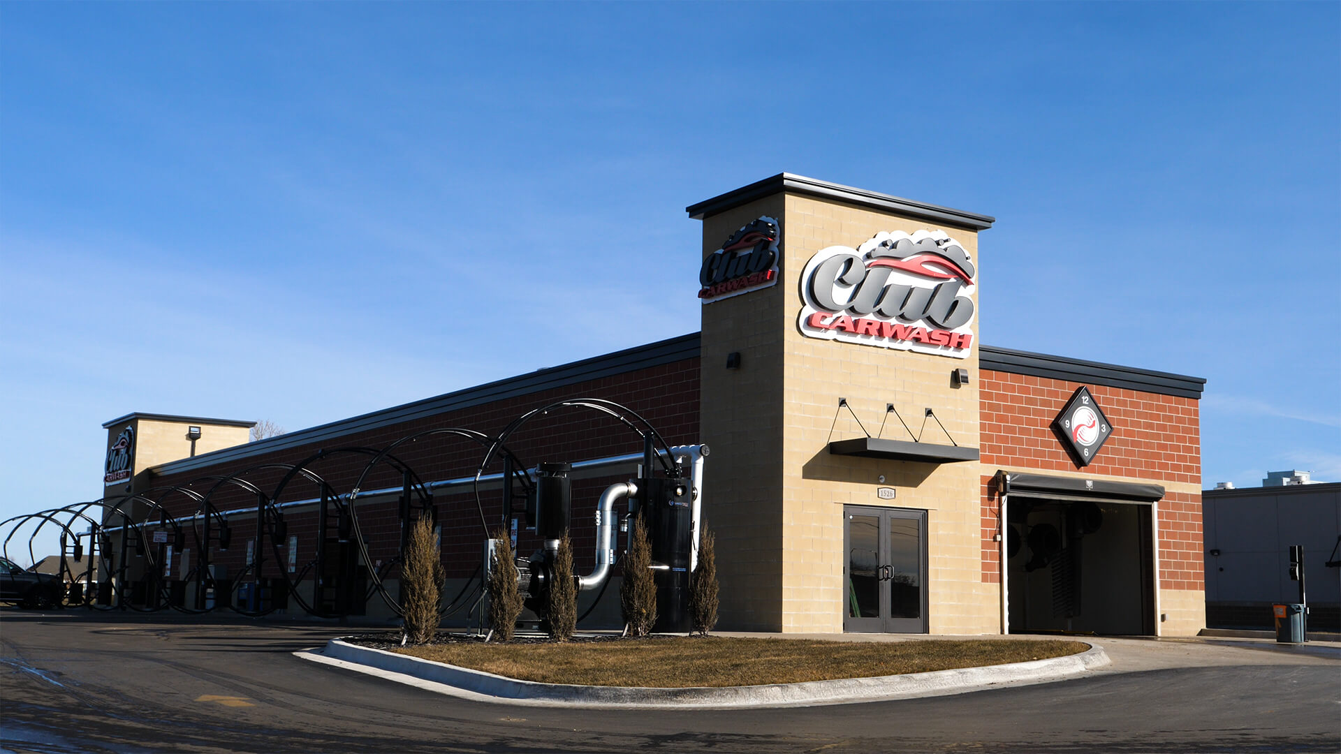 front of new wichita kansas location with clear blue sky