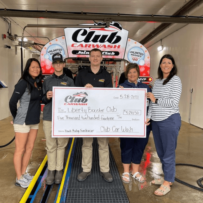 hawk ridge check presentation to liberty eagles booster club
